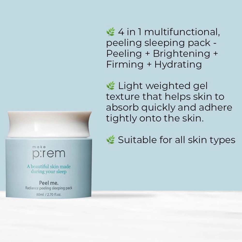 Peel me. Exfoliant Radiance sleeping pack 80 ml