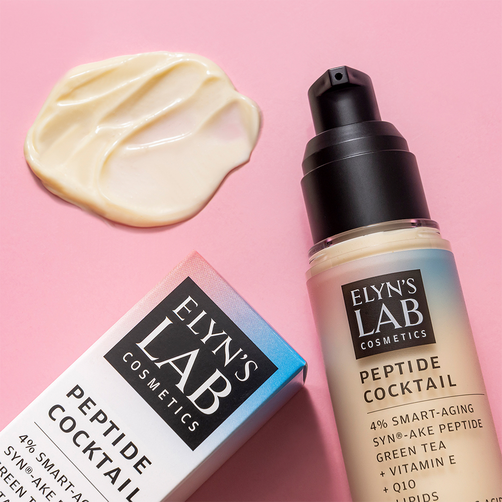 ELYN'S LAB Peptide Cocktail 4% Smart-Aging Syn-Ake Peptide, 50 ml - crema de fata formulata cu peptida SYN-AKE si extract de ceai verde, care contribuie la diminuarea ridurilor si la mentinerea unui ten cu aspect uniform si neted