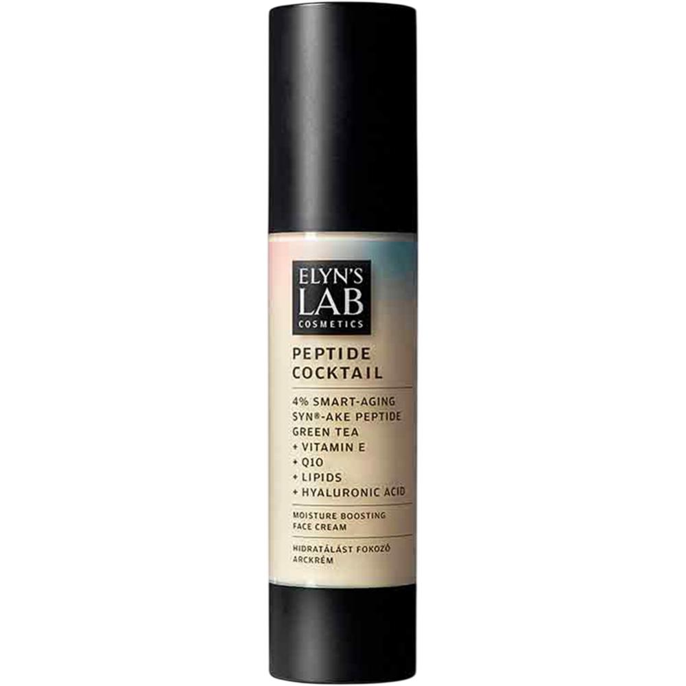 ELYN'S LAB Peptide Cocktail 4% Smart-Aging Syn-Ake Peptide, 50 ml - crema de fata formulata cu peptida SYN-AKE si extract de ceai verde, care contribuie la diminuarea ridurilor si la mentinerea unui ten cu aspect uniform si neted