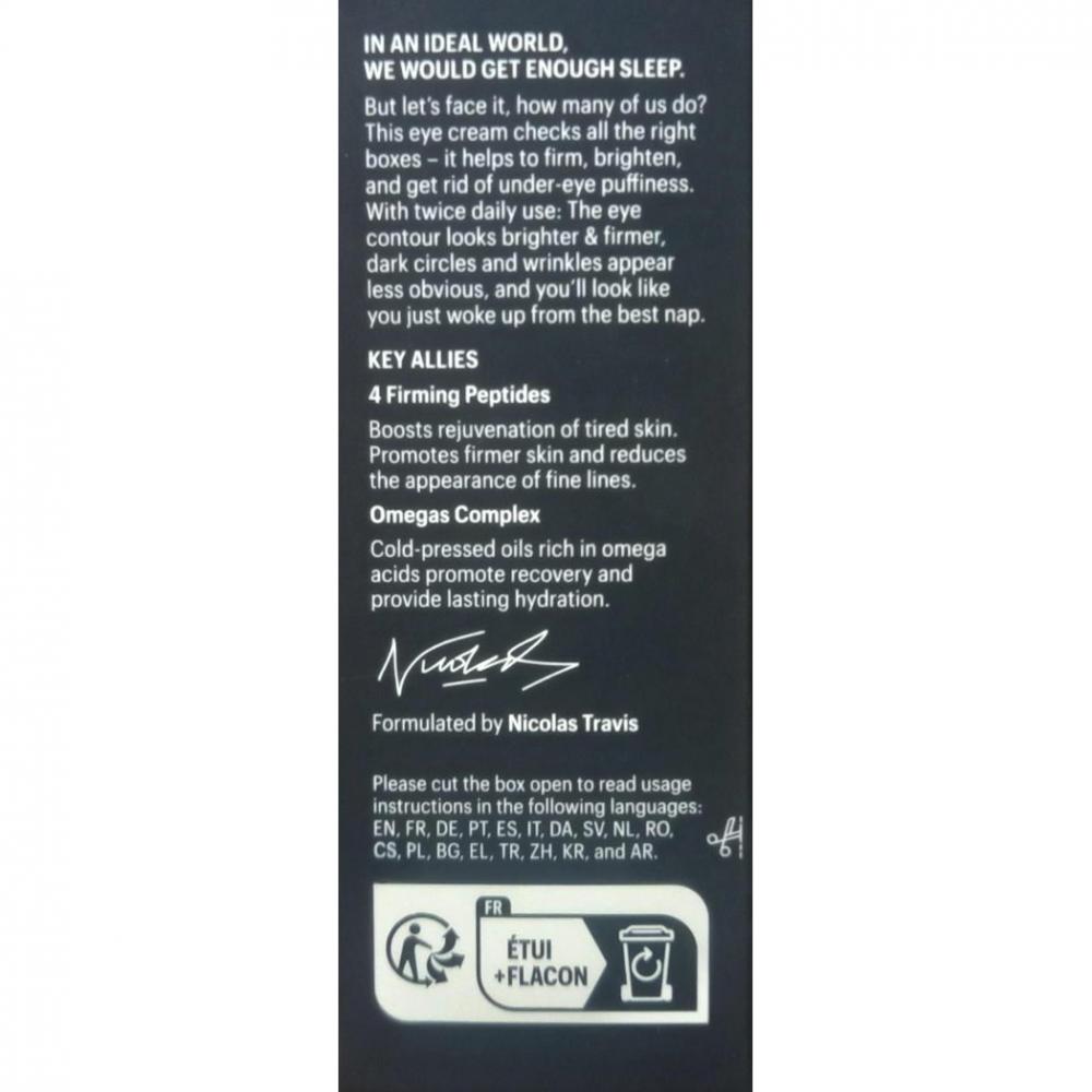 ALLIES OF SKIN Peptides and Omegas Firming - crema contur ochi formulata cu Matrixyl si Bakuchiol, care contribuie la fermitatea zonei ochilor si la imbunatatirea aspectului liniilor fine, picioarelor de gasca, ridurilor din coltul interior si liniilor de deshidratare - 15 ml