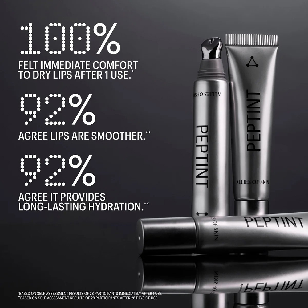 ALLIES OF SKIN PEPTINT-Tripeptide and Goji Cells Plumping Lip, Nirvana, 15 ml - luciu de buze volumizant formulat cu peptide si extract de goji, care contribuie la hidratarea buzelor si la metinerea unui aspect mai neted si mai suplu