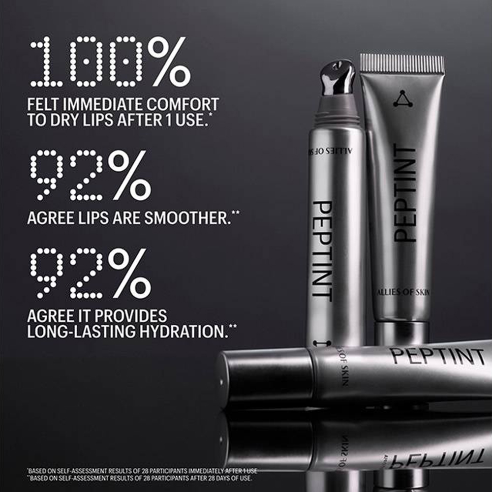 ALLIES OF SKIN PEPTINT-Tripeptide and Goji Cells Plumping Lip, Nirvana, 15 ml - luciu de buze volumizant formulat cu peptide si extract de goji, care contribuie la hidratarea si metinerea unui aspect mai neted si mai suplu al buzelor