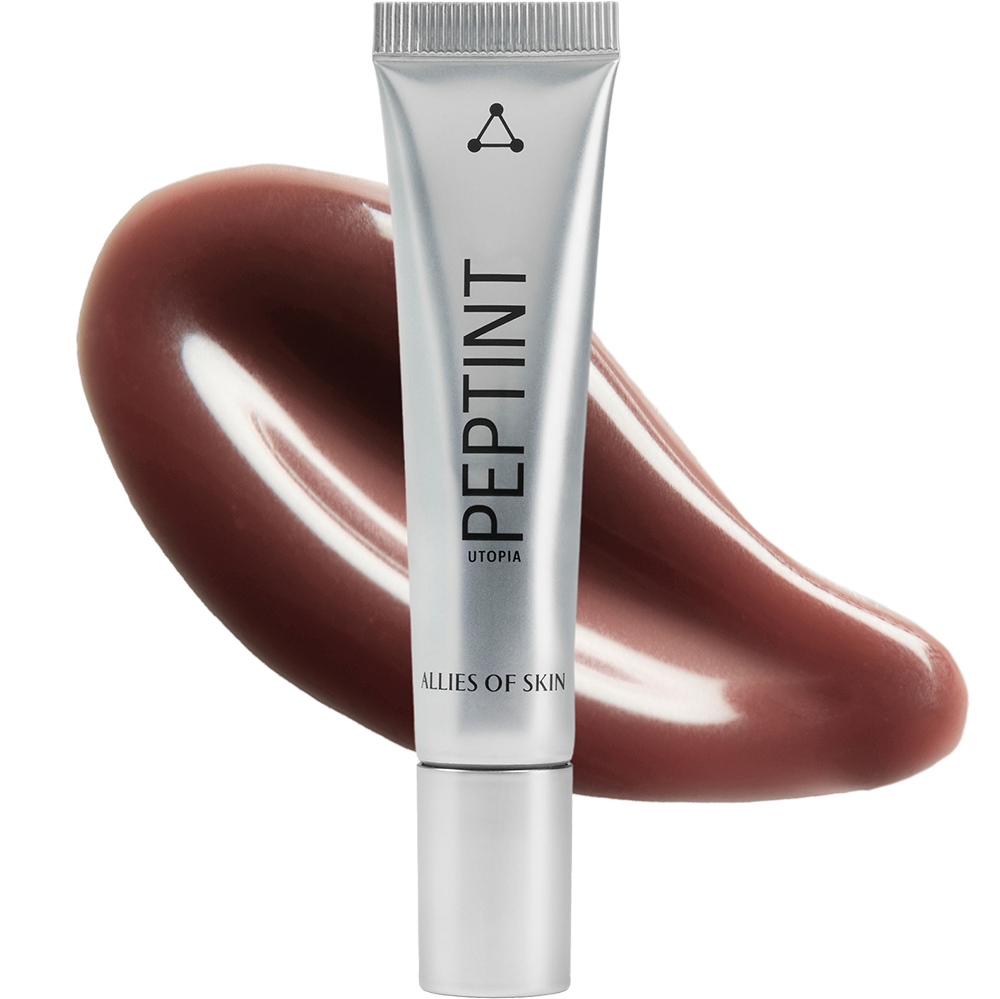 ALLIES OF SKIN PEPTINT-Tripeptide and Goji Cells Plumping Lip, Utopia, 15 ml - Luciu de buze formulat cu Palmitoyl Tripeptide-1 si extract de goji, care contribuie la hidratarea buzelor si la metinerea aspectului neted