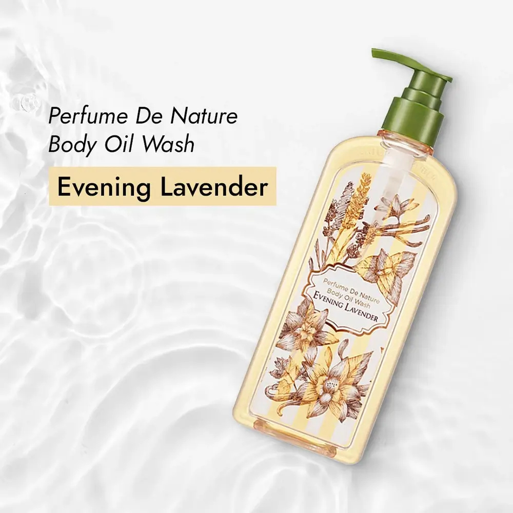 NATURE REPUBLIC Perfume De Nature Ulei de dus Evening Lavender - hidratare si relaxare cu lavanda, 345 ml