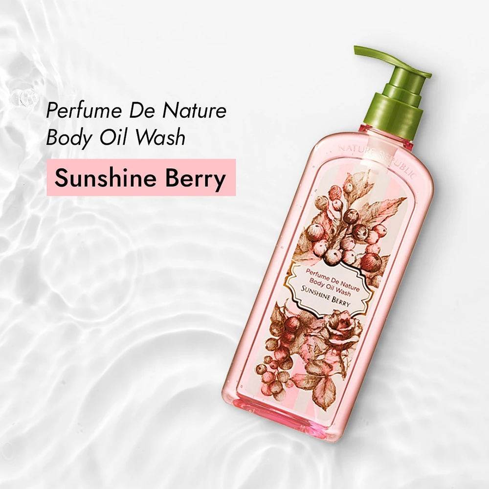 ​Nature Republic Perfume De Nature Body Oil Wash Sunshine Berry – Ulei de duș hidratant 345 ml​