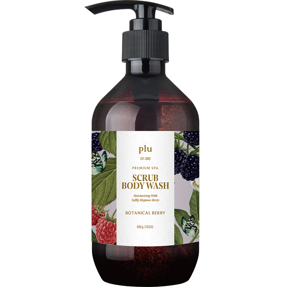 PLU Perfumed Spa Scrub Body Wash Botanical Berry – Gel de Duș Exfoliant cu Fructe de Pădure, 500 gr | Hidratare Intensivă și Textură Revitalizată