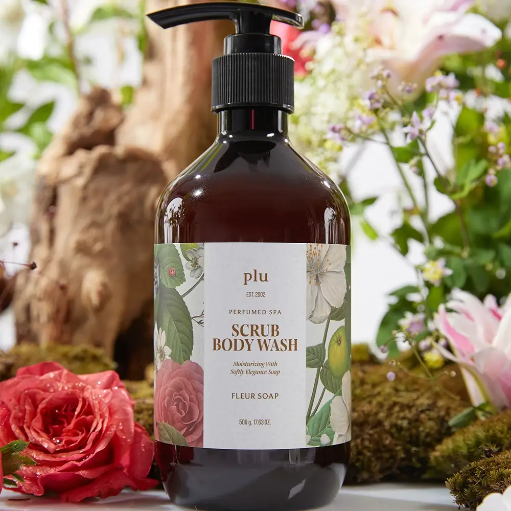 PLU Perfumed Spa Gel de Dus Exfoliant Fleur Soap - Exfoliere Delicata si Hidratare Intensa, 500 gr