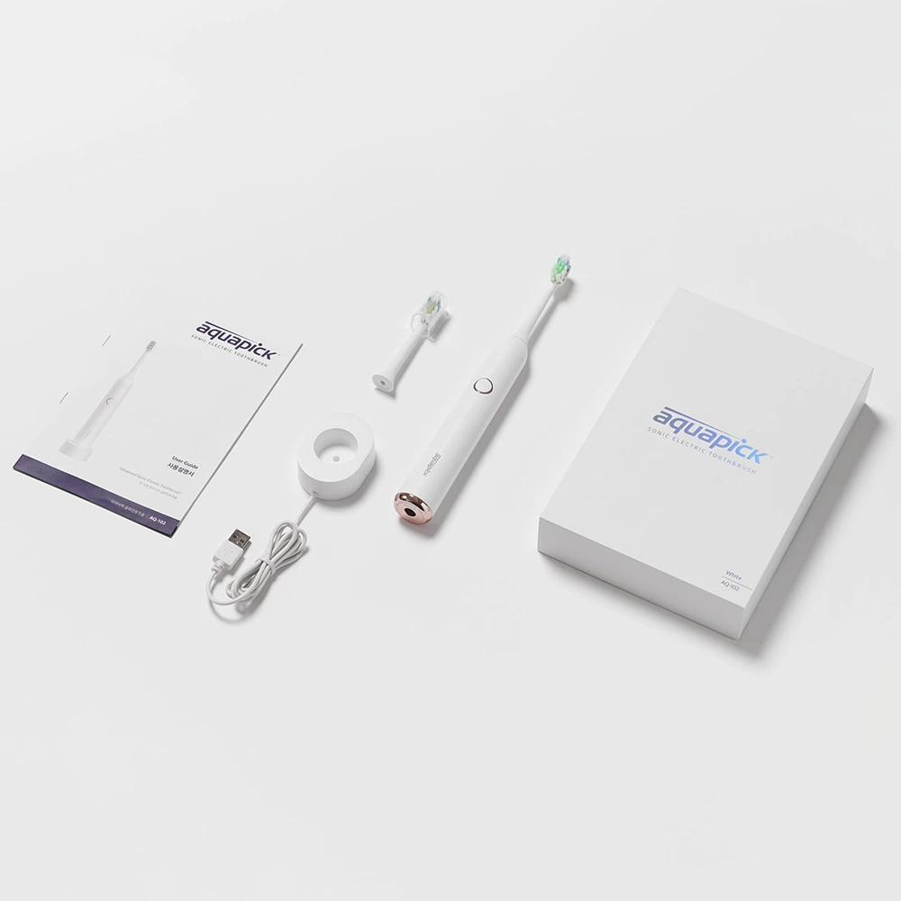 Aquapick AQ-102 Periuță de Dinți Electrică Sonică – Ideală pentru Copii și Adulți, culoare alb