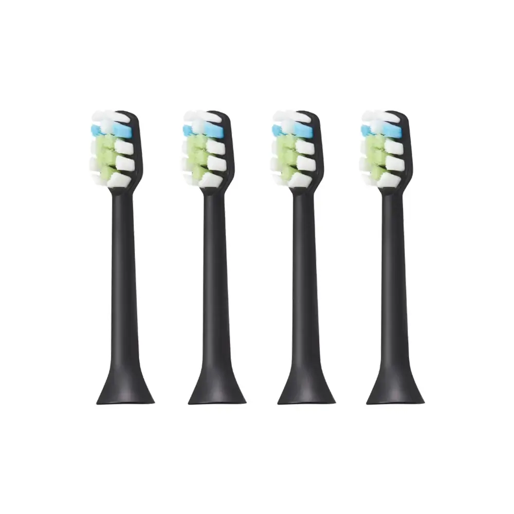 AQUAPICK Capete Rezerva Periuta de Dinti AQ-102 Culoare Negru - Curatare Sonica Eficienta si Igiena Orala Impecabila, 4 buc