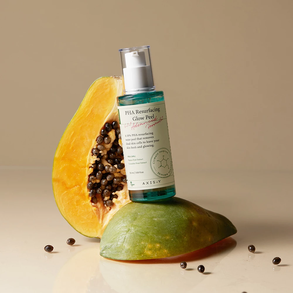AXIS-Y 6+1+1 Gel exfoliant facial PHA Glow - Exfoliere blanda si stralucire ten, 50 ml