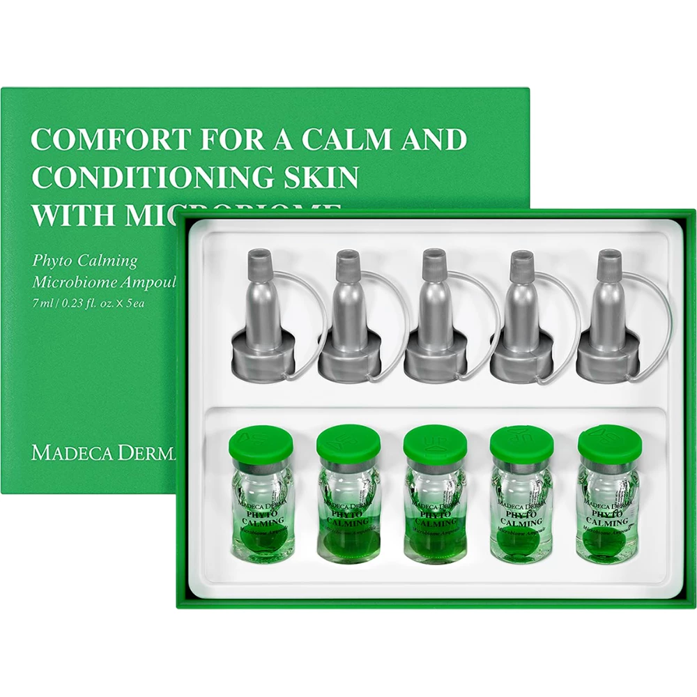 MADECA DERMA Phyto Calming Microbiome Ampoule ser de fata - calmare si hidratare, 7 ml x 5 buc