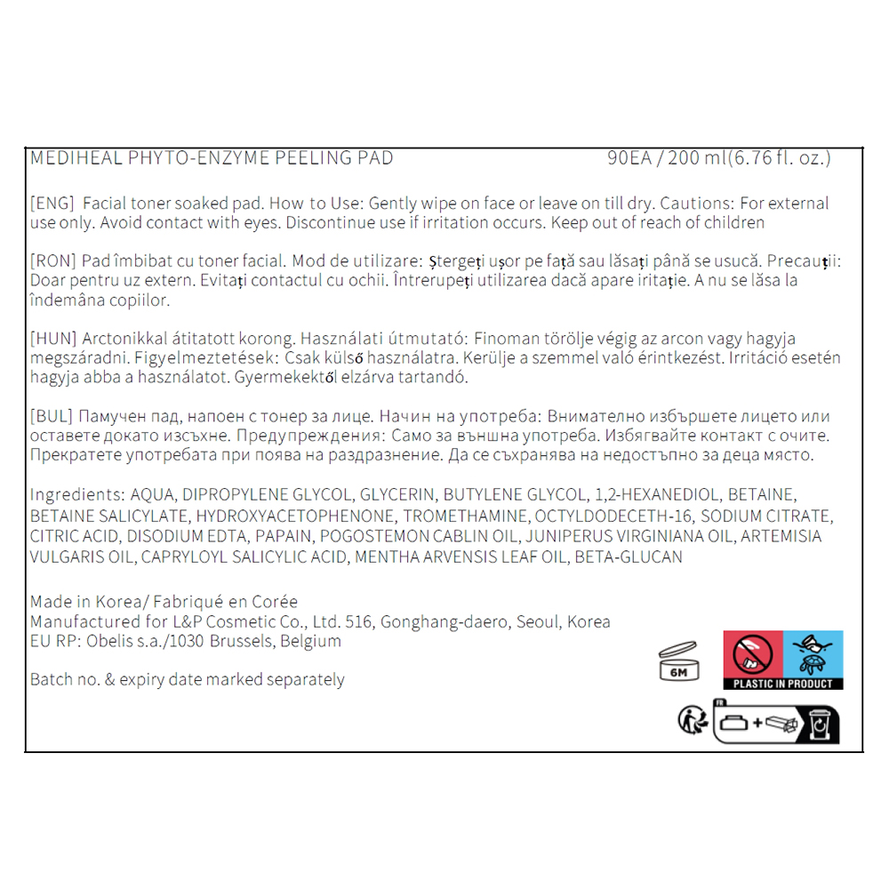 Phyto-enzyme Peeling Pad Dischete exfoliante 90 buc