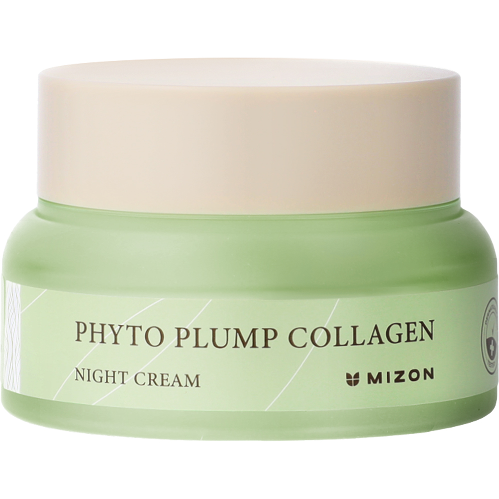 Mizon Phyto Plump Collagen Night Cream - Cremă de noapte vegană cu colagen pentru hidratare și fermitate - 50 ml