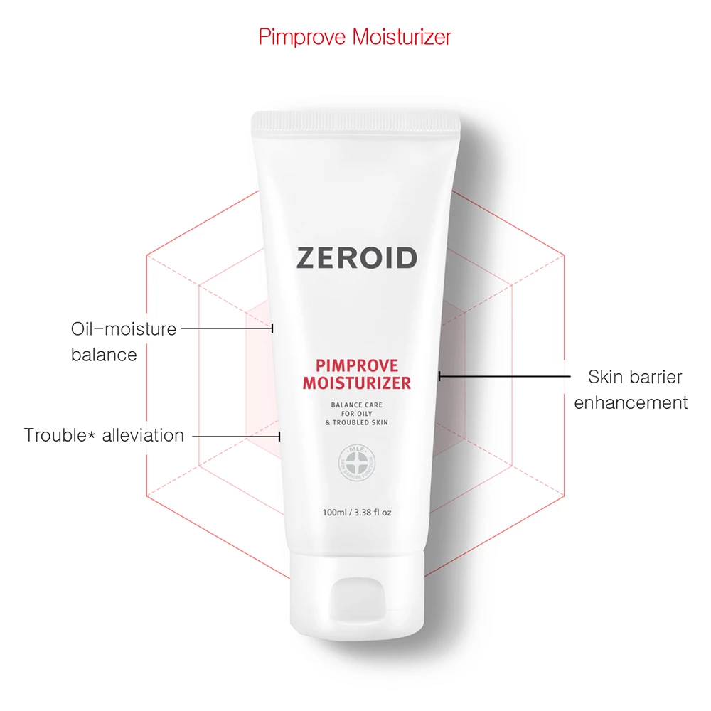 Zeroid Pimprove Cream | Cremă Hidratantă pentru Ten Mixt și Acneic, 100 ml