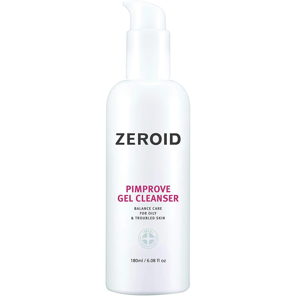 Zeroid Pimprove Gel Cleanser | Curățare Delicată pentru Ten Gras și Acneic, 180 ml 