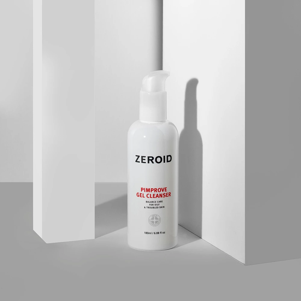 Zeroid Pimprove Gel Cleanser | Curățare Delicată pentru Ten Gras și Acneic, 180 ml 
