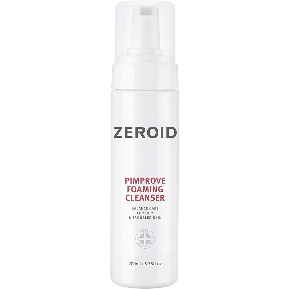 Zeroid Pimprove Foaming Cleanser | Spumă de curățare pentru ten gras și sensibil, 200 ml 