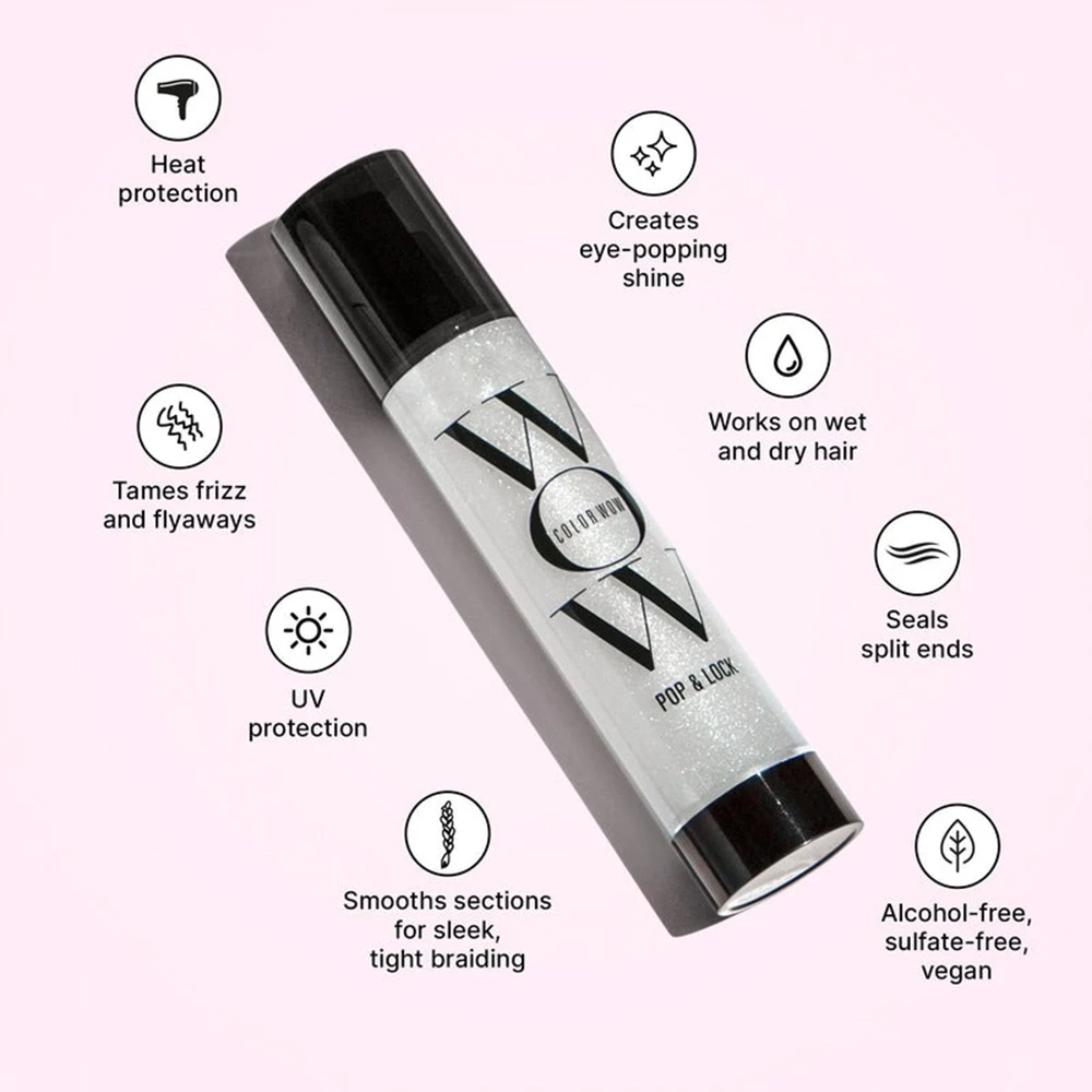 COLOR WOW Pop & Lock Ser pentru par High Gloss Finish - Protectie UV si Stralucire Intensa, 55 ml