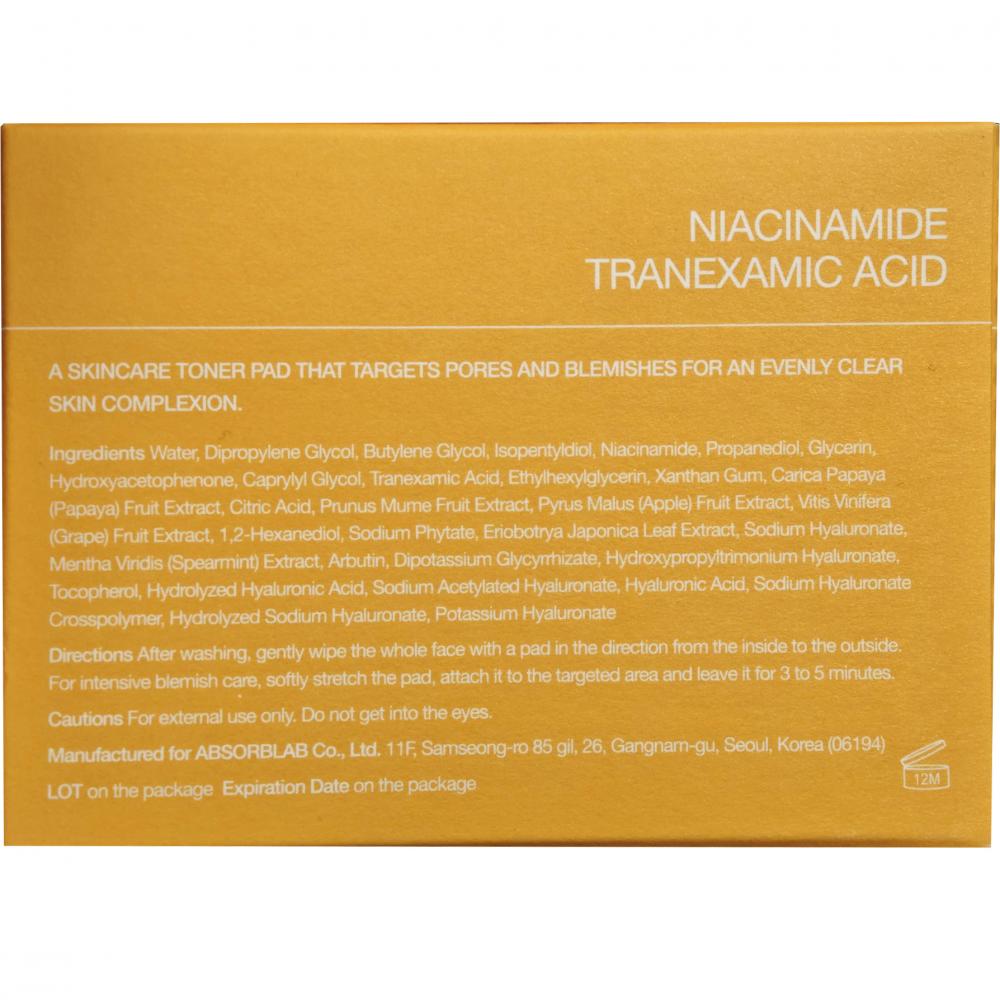 Pore-Dark Spot Brightening Pad Toner de fata dischete iluminatoare 40 buc