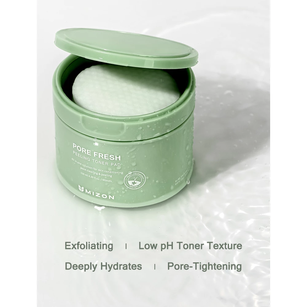MIZON Pore Fresh Dischete Toner Exfoliante - Curatare Porilor si Hidratare, 130 ml