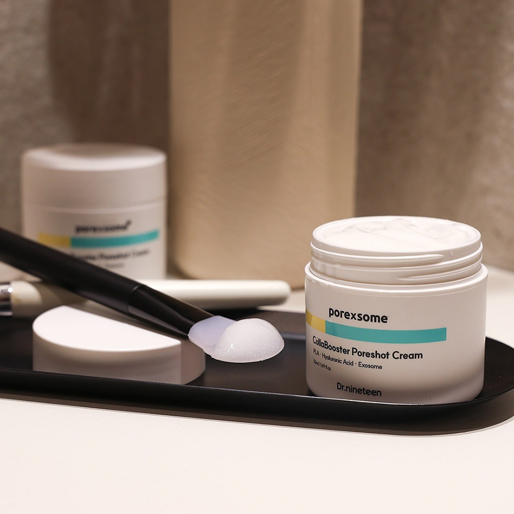 DR.NINETEEN PoreXsome Collabooster Poreshot Cream 50 ml - Crema de fata formulata cu PLA si acid hialuronic, care contribuie la diminuarea aspectului porilor dilatati si la metinerea hidratarii