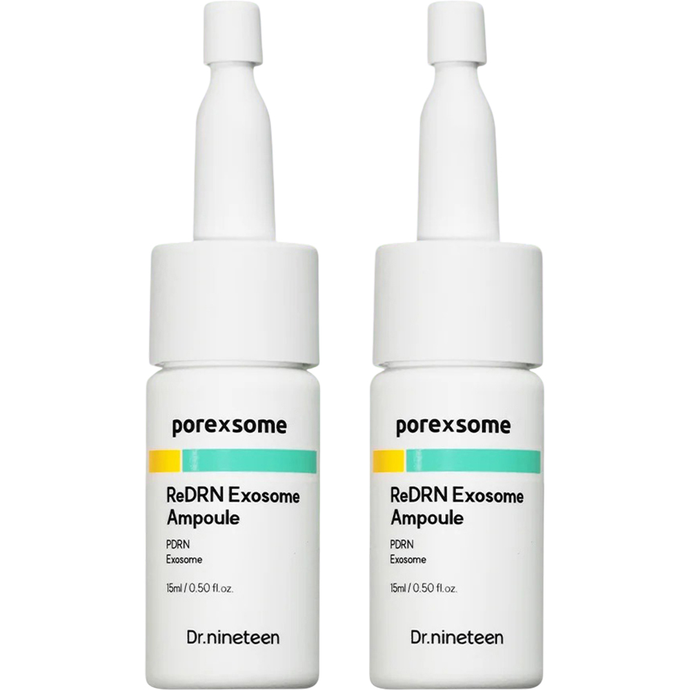 DR.NINETEEN PoreXsome ReDRN Exosome Ampoule 2x15 ml - Ser de fata formulat cu PDRN si retinol, care contribuie la ingrijirea porilor dilatati si la mentinerea fermitatii pielii