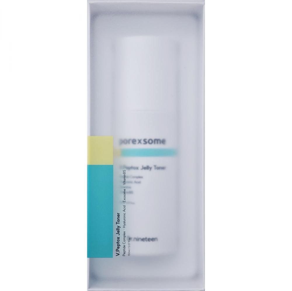 DR.NINETEEN PoreXsome V.Peptox Jelly Toner 150 ml - Toner de fata formulat cu acid hialuronic si pantenol, care contribuie la hidratarea pielii si la mentinerea confortului pielii