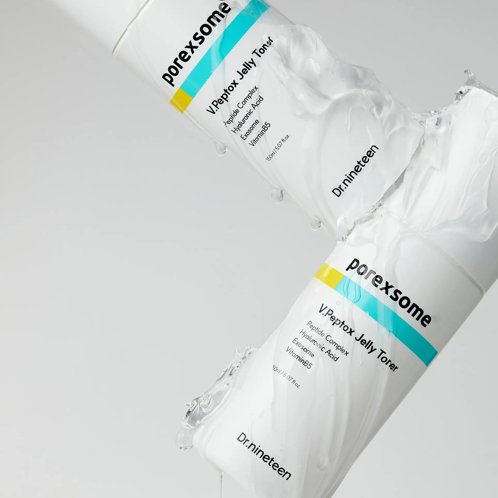 DR.NINETEEN PoreXsome V.Peptox Jelly Toner 150 ml - Toner de fata formulat cu acid hialuronic si pantenol, care contribuie la hidratarea pielii si la mentinerea confortului pielii