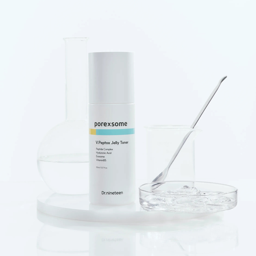 DR.NINETEEN PoreXsome V.Peptox Jelly Toner 150 ml - Toner de fata formulat cu acid hialuronic si pantenol, care contribuie la hidratarea pielii si la mentinerea confortului pielii