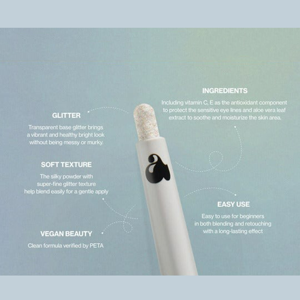 UNLEASHIA Pretty Easy Glitter Stick fard de pleoape No. 1 Thrilled - luminozitate si rezistenta, 0.7 gr