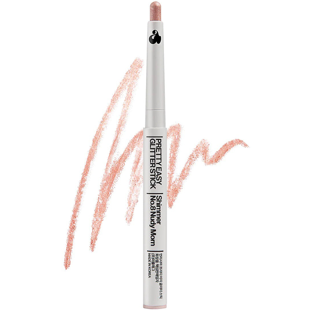 UNLEASHIA Pretty Easy Glitter Stick fard de pleoape No. 8 Nudy Morn - luminozitate si catifelare, 0.7 gr
