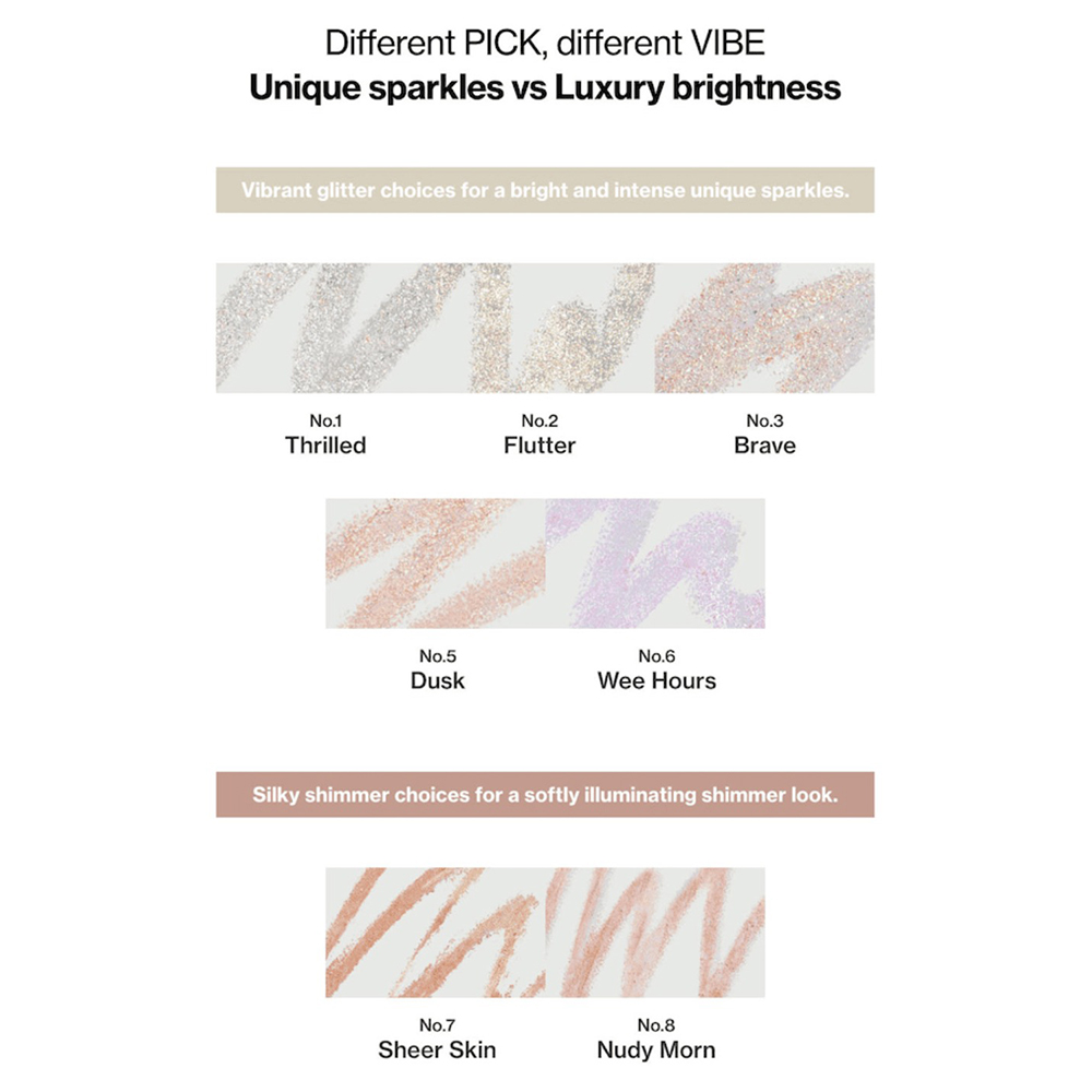 UNLEASHIA Pretty Easy Glitter Stick fard de pleoape No. 8 Nudy Morn - luminozitate si catifelare, 0.7 gr