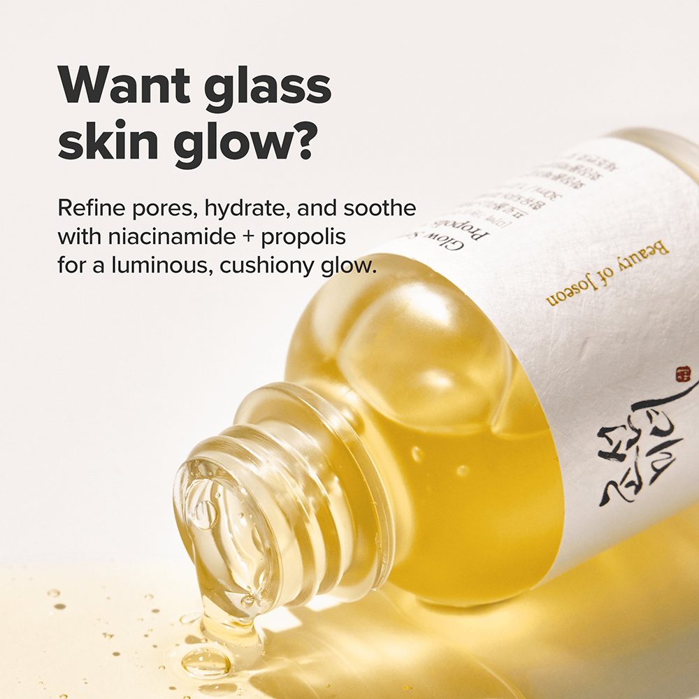BEAUTY OF JOSEON Propolis + Niacinamide Glow Serum - ser de fata formulat cu propolis si niacinamida, care contribuie la controlul secretiei de sebum si la mentinerea hidratarii pielii - 30 ml