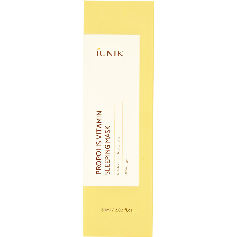 IUNIK Propolis Vitamin - masca de fata formulata cu centella asiatica, extract de propolis si extract de catina, care contribuie la hidratarea pielii si la metinerea confortului cutanat - 60 ml