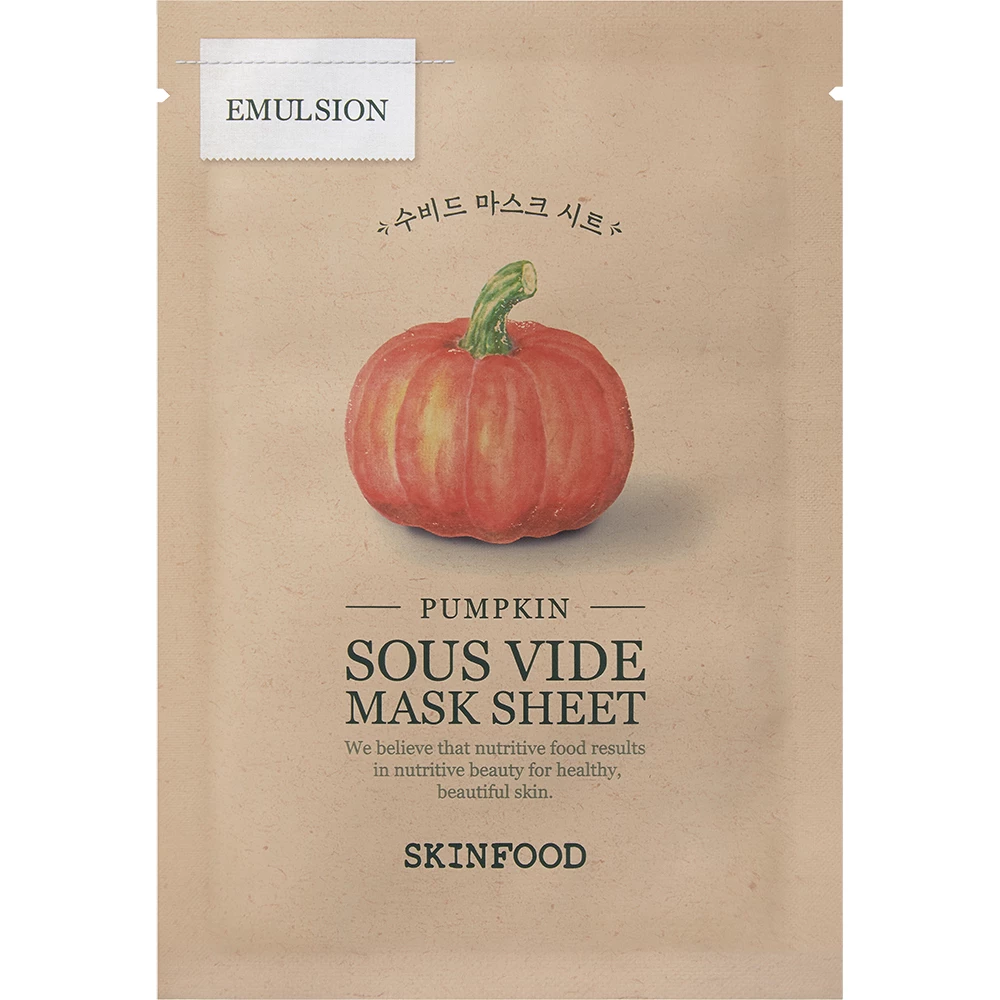 Mască de față Skinfood Pumpkin Sous Vide - Hidratare și fermitate cu extract de dovleac - 20 g