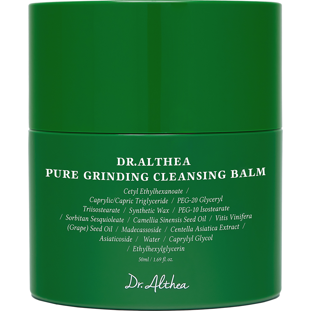 Dr. Althea Pure Grinding Cleansing Balm - balsam de curatare formulat cu ulei de seminte de ceai verde si ulei de seminte de struguri, care contribuie la indepartarea machiajului, protectiei solare si produselor rezistente la apa - 50 ml