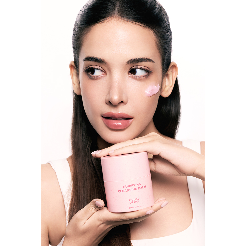 HOUSE OF HUR Purifying Cleansing Balm - balsam de curatare formulat cu extract de capsuni salbatice si extract de catina, care contribuie la indepartarea machiajului, protectiei solare si impuritatilor - 50 ml