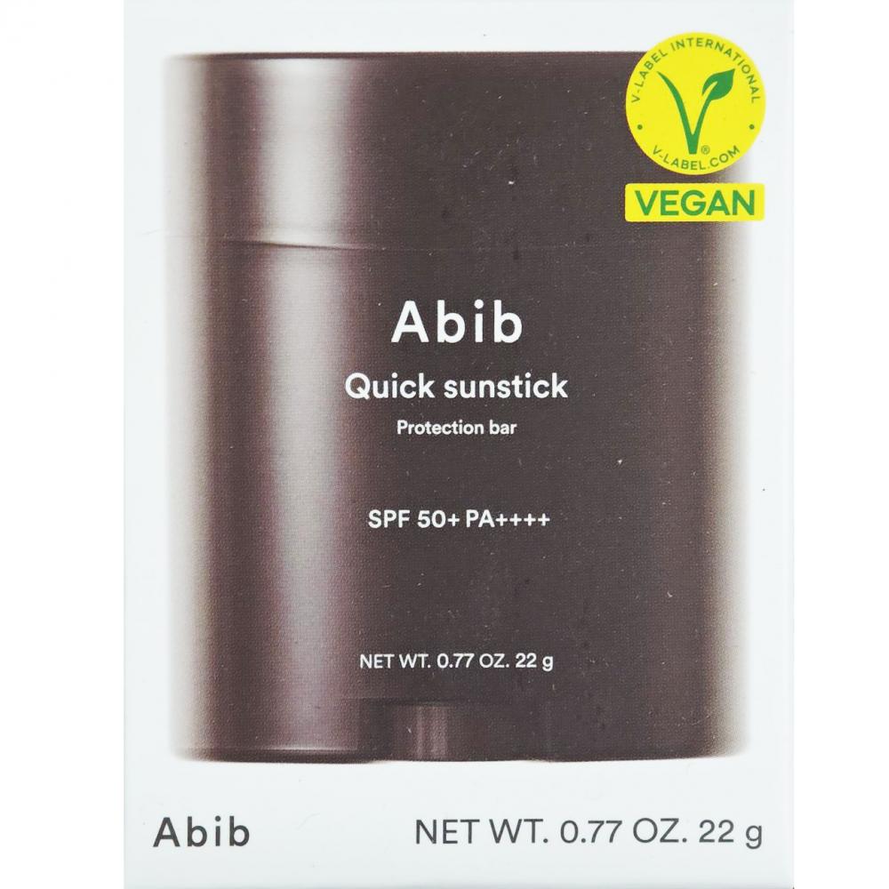 ABIB Quick SunStick Protection Bar SPF50+ PA++++, 22 gr - stick pentru fata formulata cu Centella Asiatica si Aloe Vera, care contribuie la protectia pielii impotriva razelor UVA si UVB, Daily
