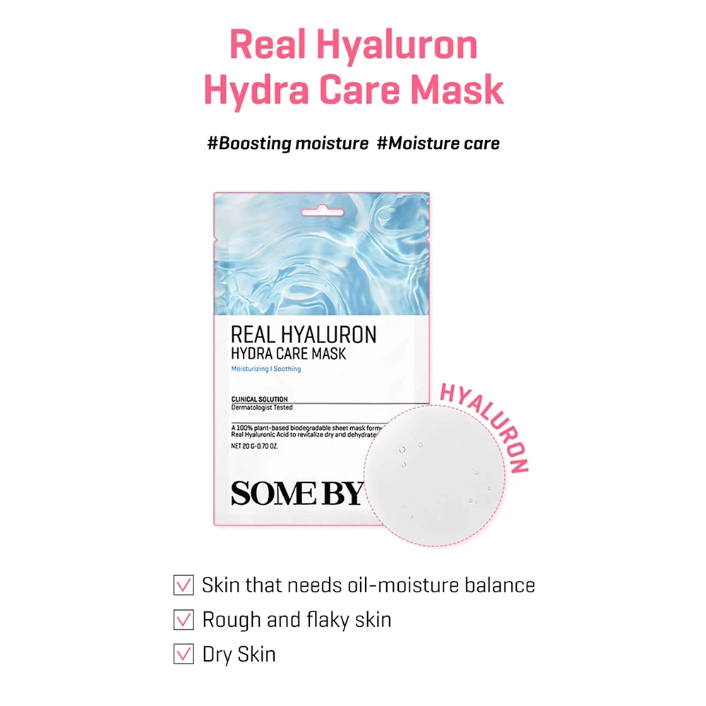 SOME BY MI Real Hyaluron Hydra Care Mask masca de fata - hidratare si elasticitate, 20 gr
