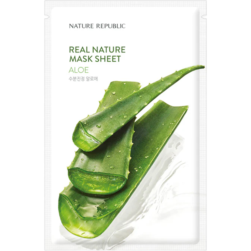 Real Nature Aloe Mask Sheet Masca de fata cu extract de aloe 23 gr