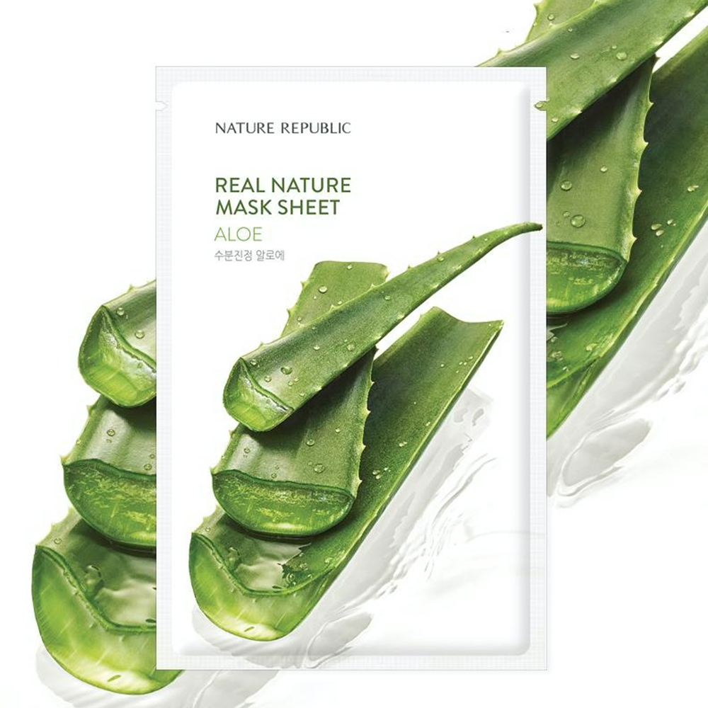 Nature Republic Real Nature Aloe Mask Sheet – Mască Hidratantă & Calmanta cu Aloe Vera (23 g)