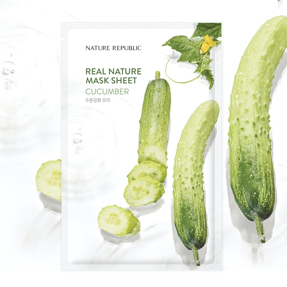 Real Nature Cucumber Mask Sheet Masca de fata cu extract de castravete 23 gr