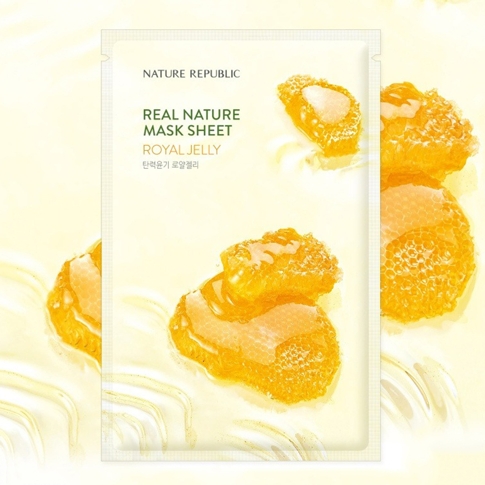 Real Nature Royal Jelly Mask Sheet Masca de fata cu laptisor de matca 23 gr