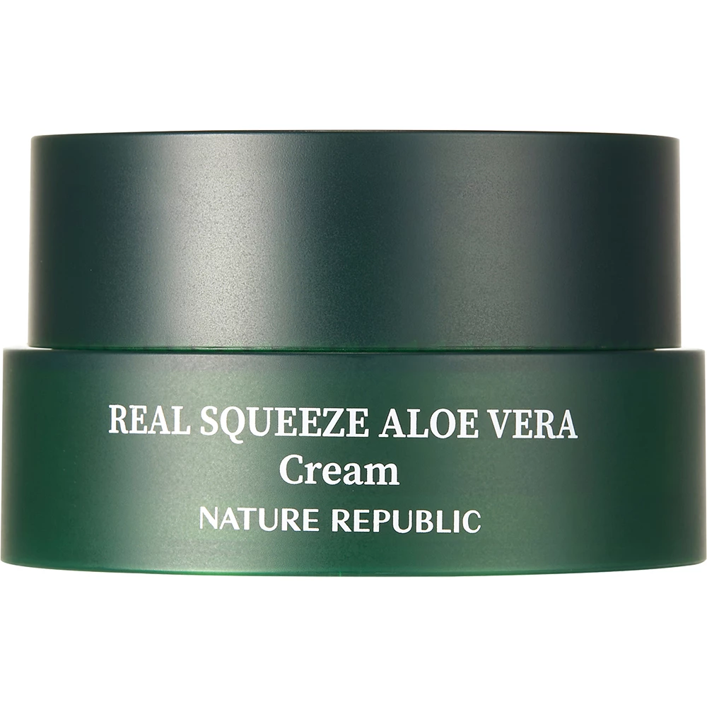 Nature Republic Real Squeeze Aloe Vera Cream – Crema de față intens hidratantă și revigorantă cu aloe vera, 55 ml