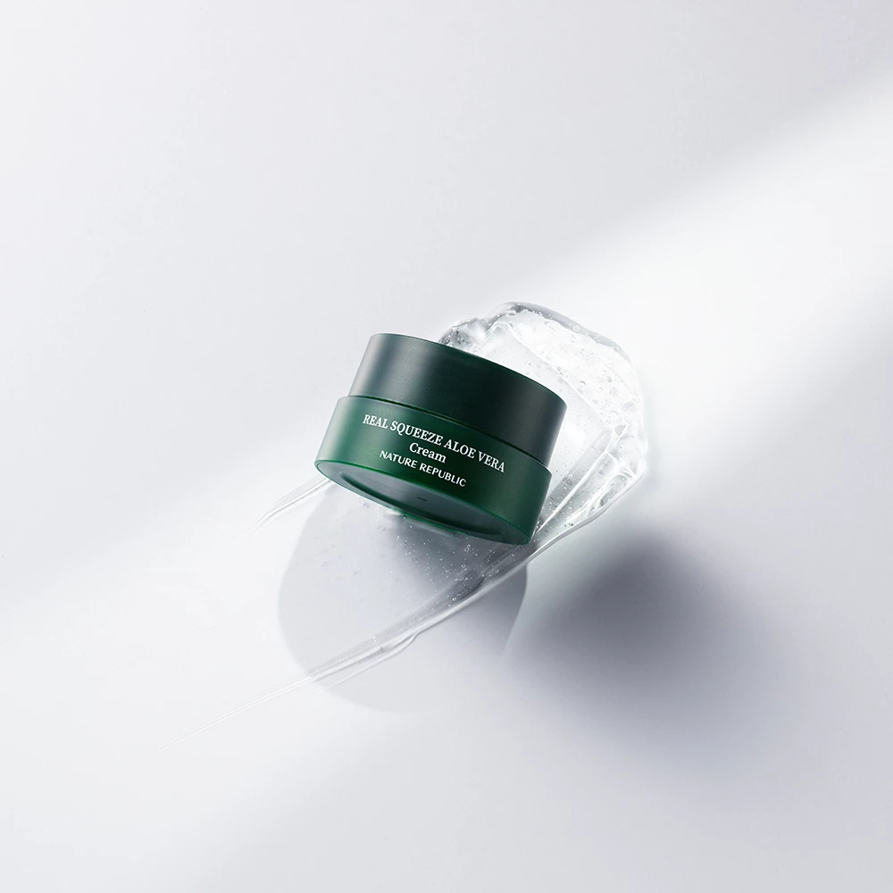 Nature Republic Real Squeeze Aloe Vera Cream – Crema de față intens hidratantă și revigorantă cu aloe vera, 55 ml