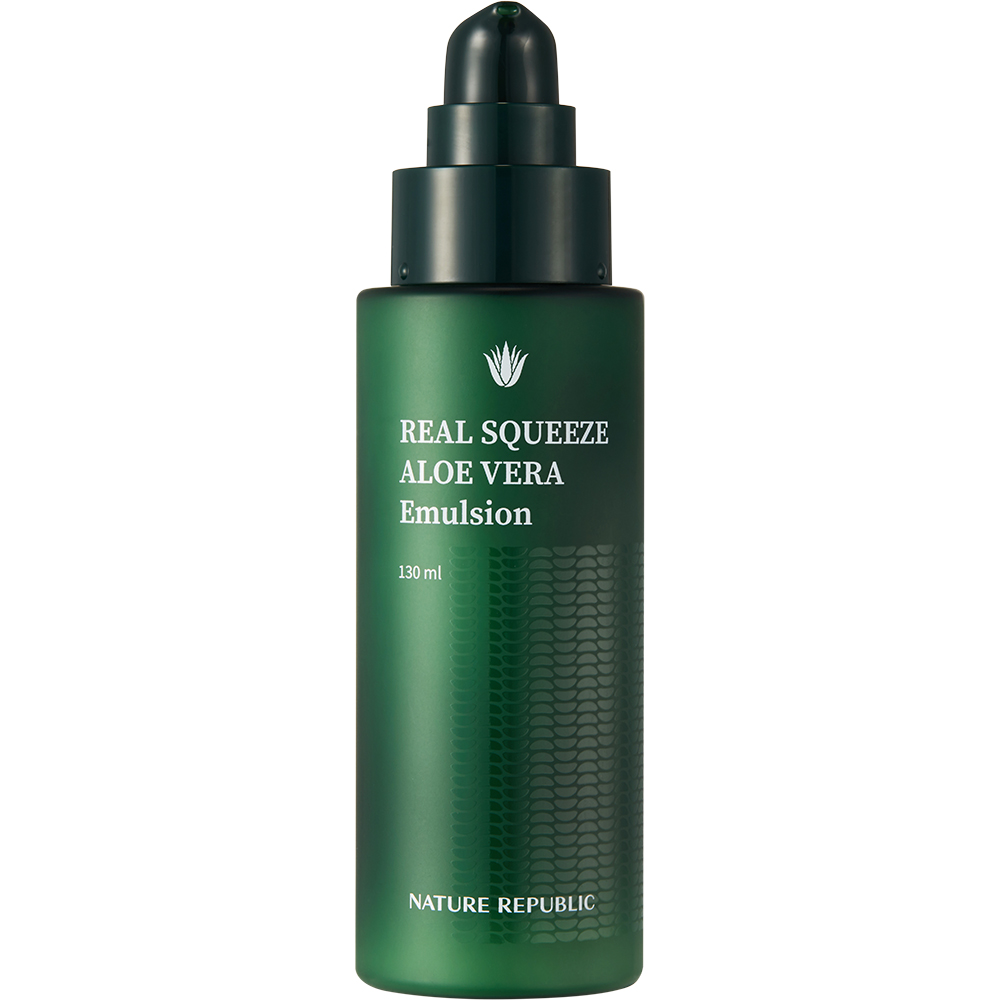 Nature Republic Real Squeeze Aloe Vera Emulsion – Emulsie de față hidratantă și calmantă cu aloe vera, 130 ml