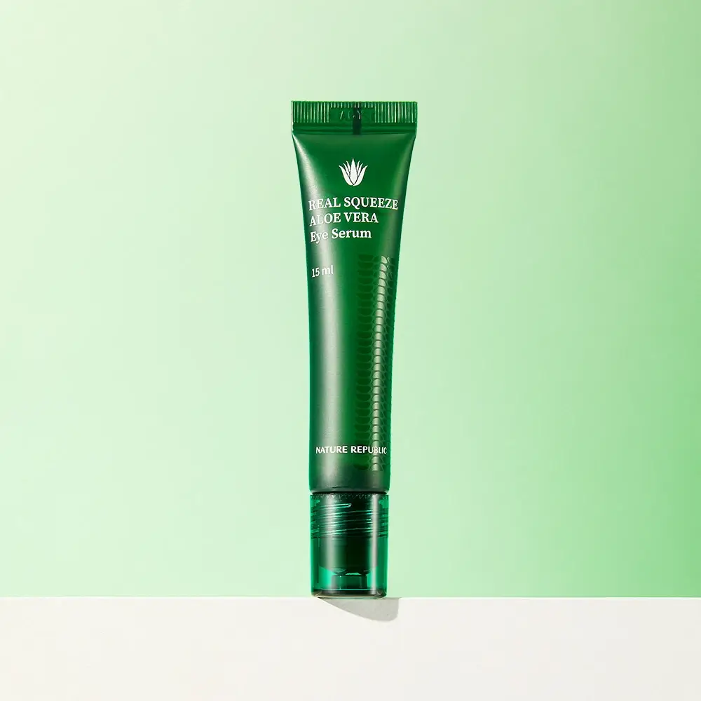 NATURE REPUBLIC Real Squeeze Ser pentru Ochi Aloe Vera - Hidratare Intensiva si Antirid, 15 ml