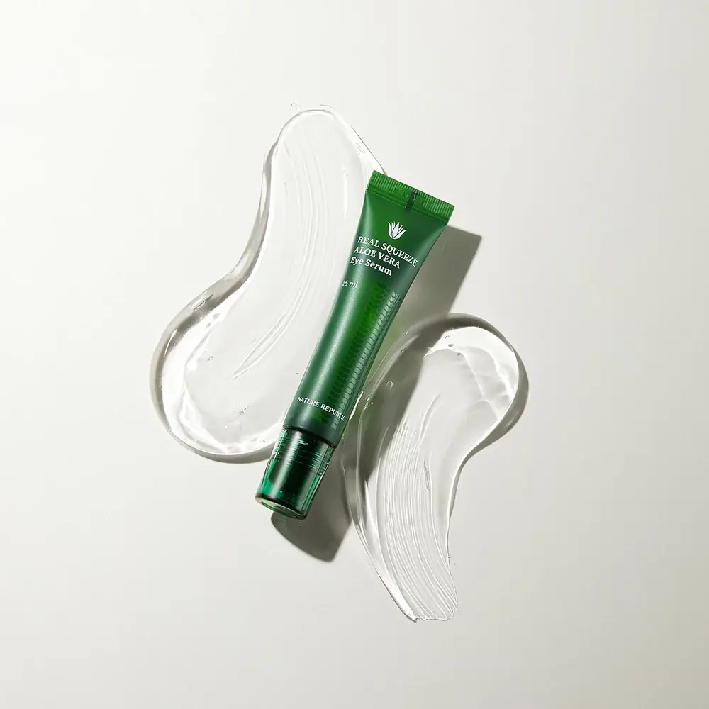 NATURE REPUBLIC Real Squeeze Ser pentru Ochi Aloe Vera - Hidratare Intensiva si Antirid, 15 ml