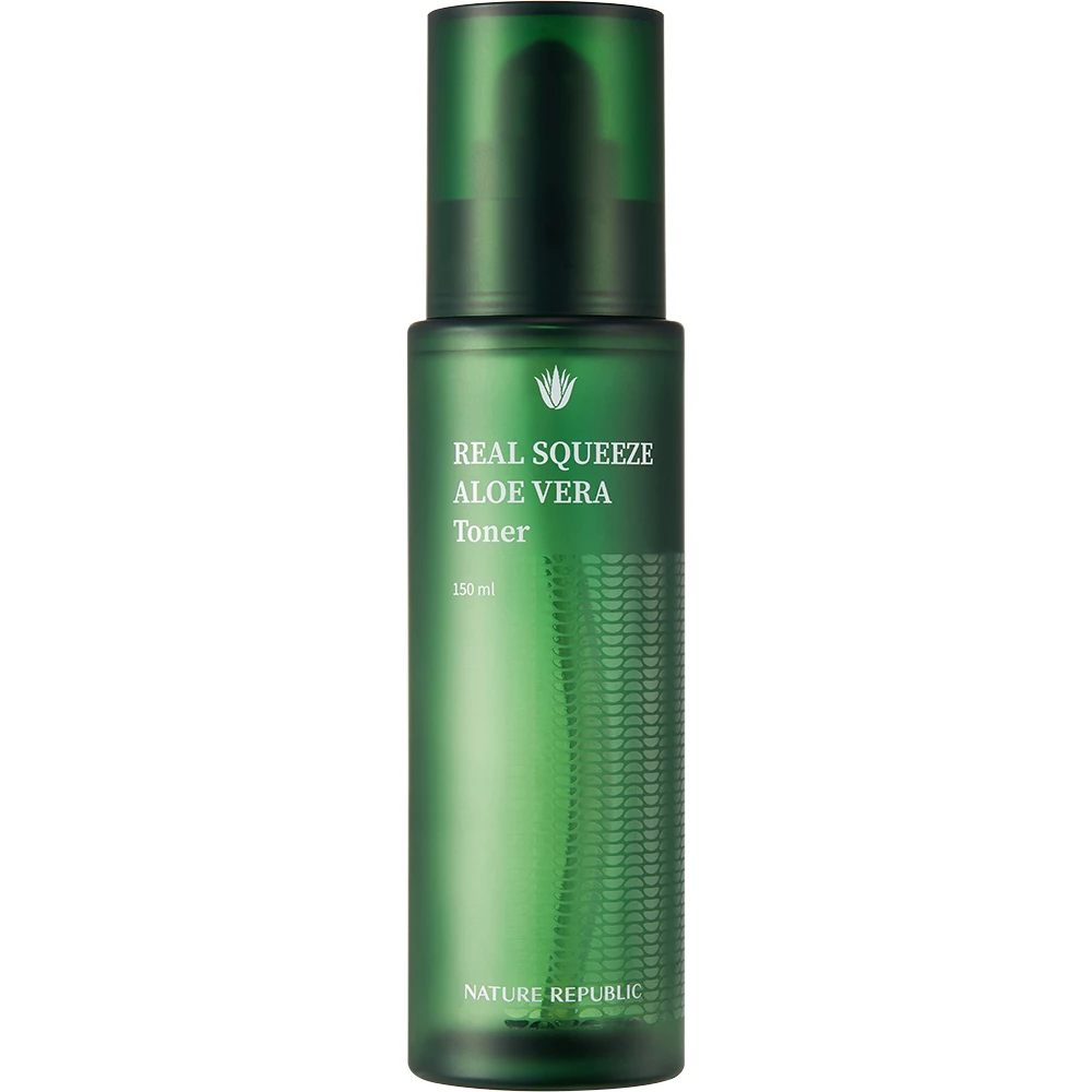 NATURE REPUBLIC Real Squeeze Toner facial cu Aloe Vera - calmant, hidratare intensa si luminozitate, 150 ml