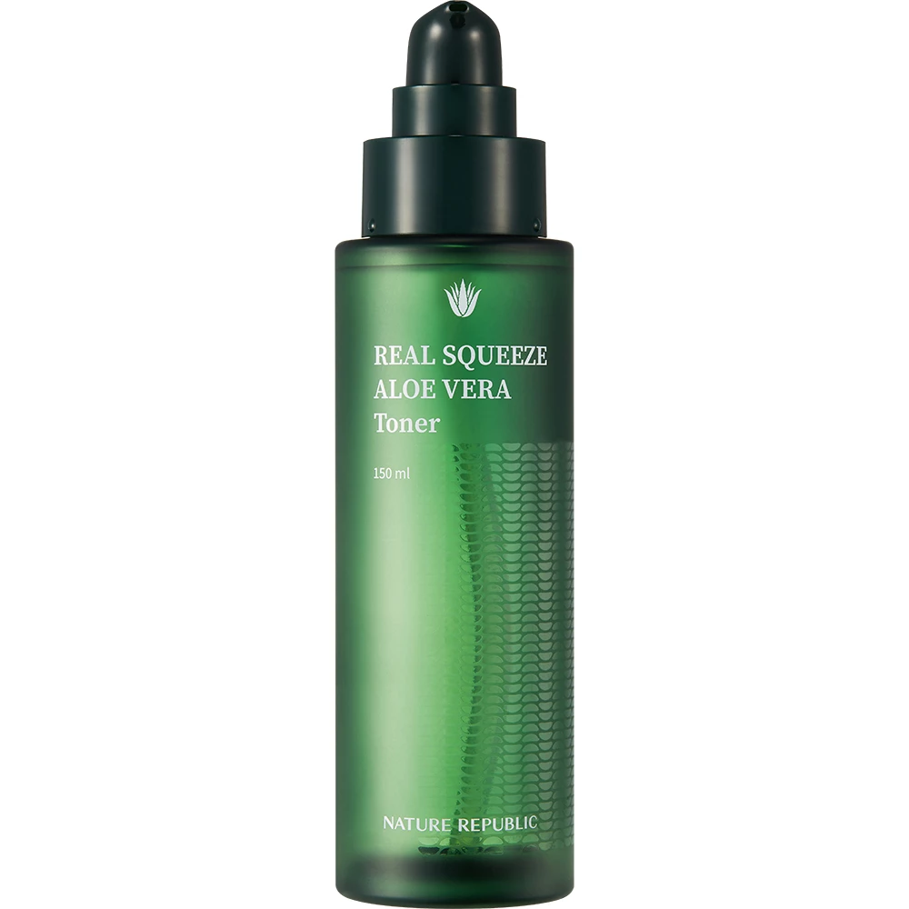NATURE REPUBLIC Real Squeeze Toner facial cu Aloe Vera - calmant, hidratare intensa si luminozitate, 150 ml